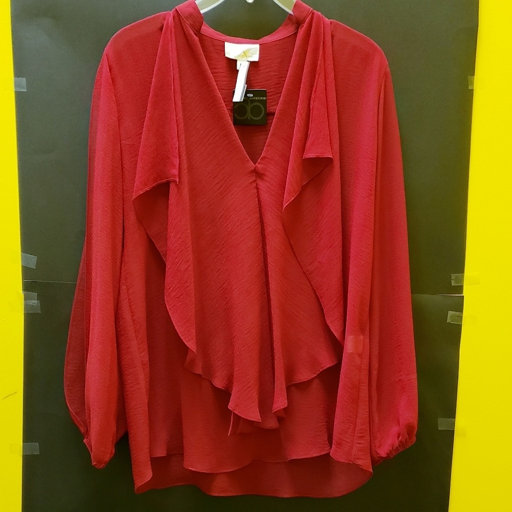 New Atina Cristina red blouse